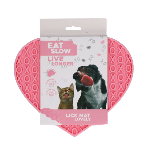 Eat Slow Live Longer Lick Mat — Heart