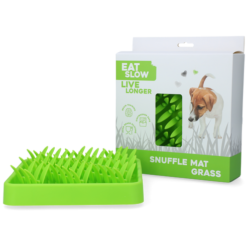 Eat Slow Live Longer Silicone Snuffle Mat — Grass pattern