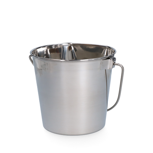 Seau en inox à côté plat