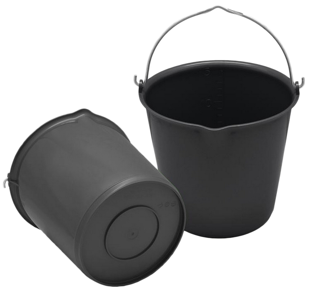 Seau 15 L noir