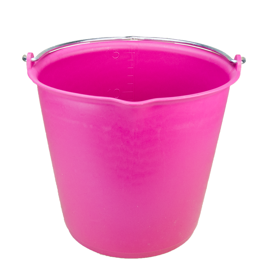 Seau 15 L rose