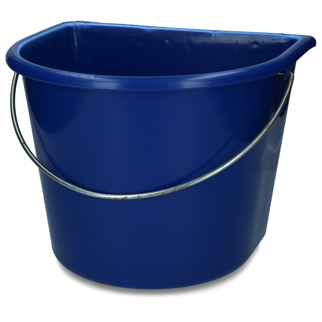 Seau côté plat bleu