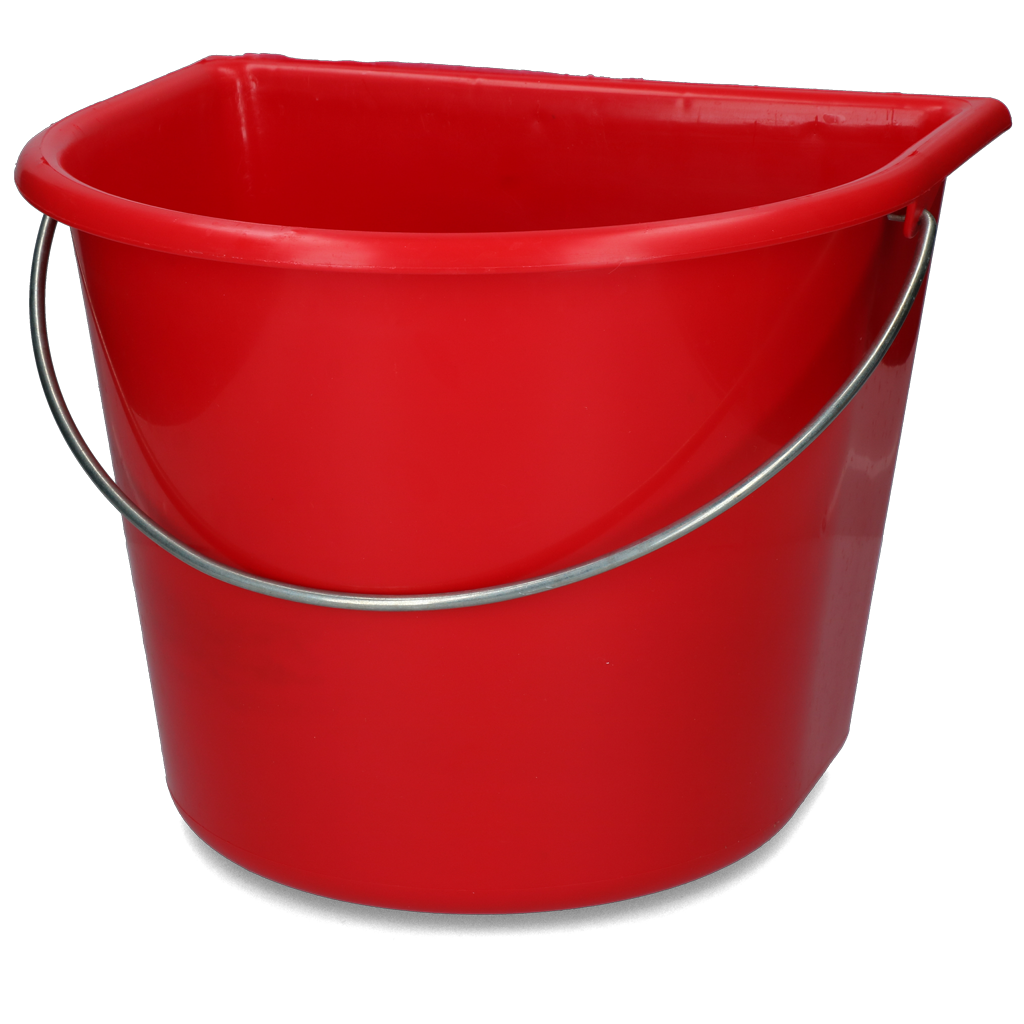 Seau côté plat rouge