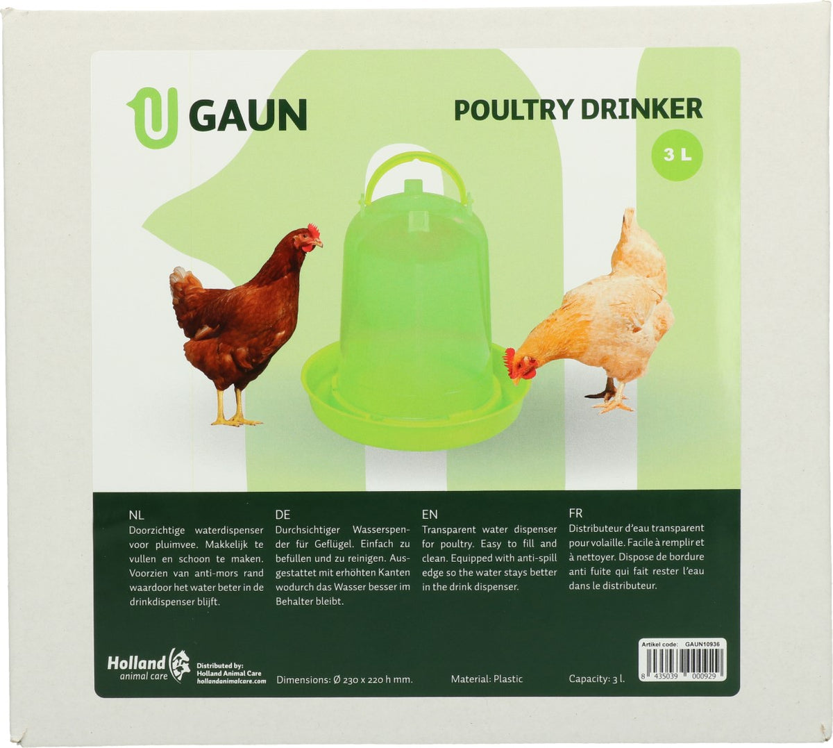 Gaun Poultry Drinker Green Lemon 3 l