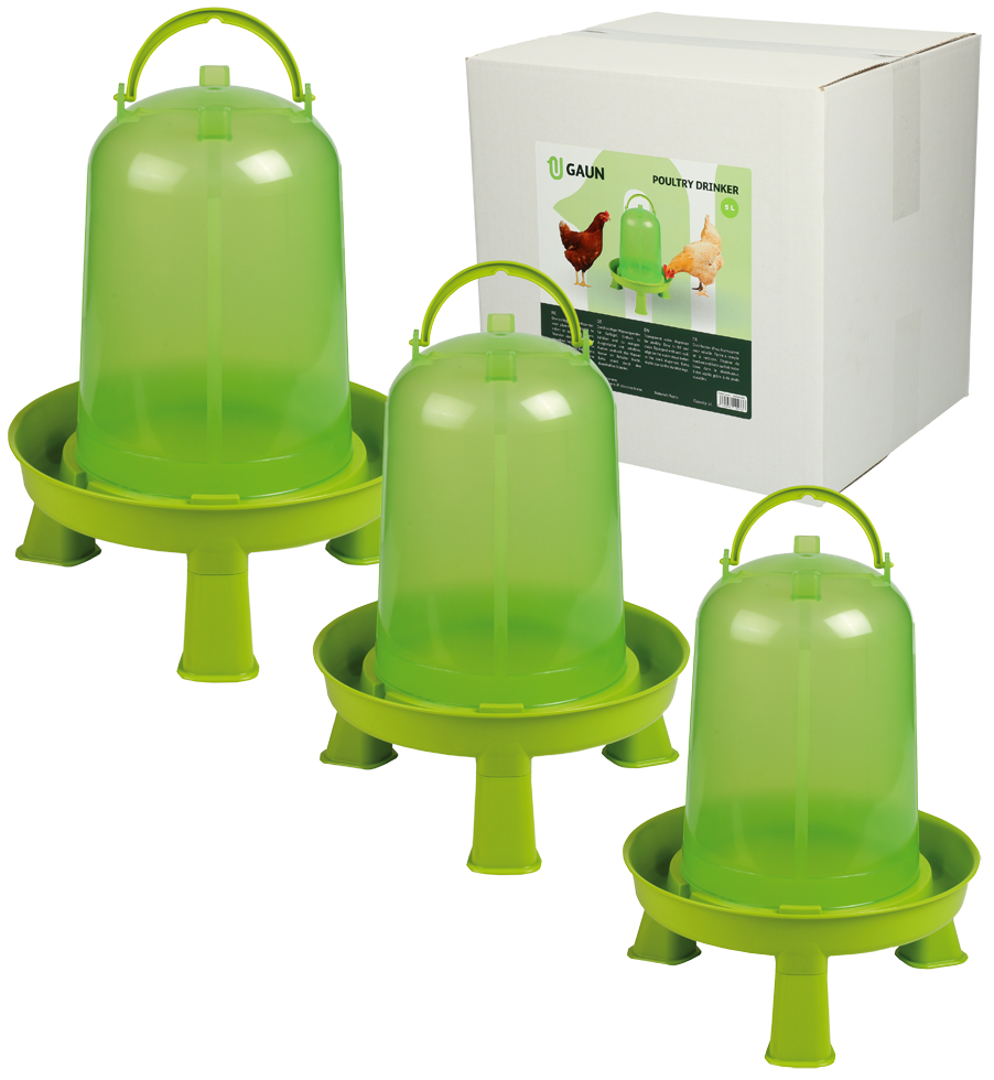 Gaun Poultry Drinker with Legs Green Lemon 3 l