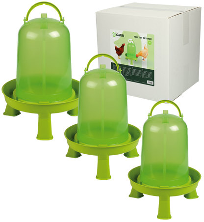 Gaun Poultry Drinker with Legs Green Lemon 3 l