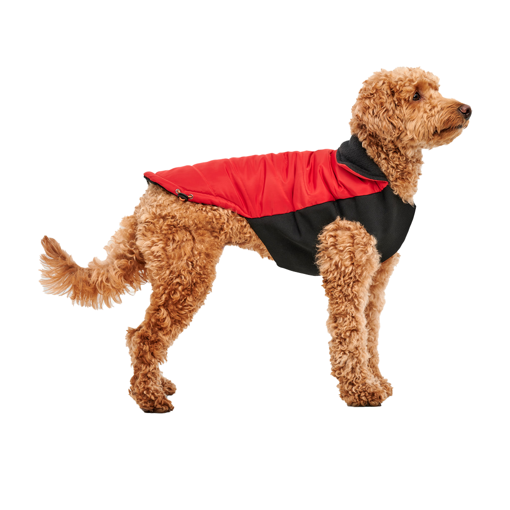 Goo-eez Mock Neck Signature Wrap Jacket XXS Red/Black