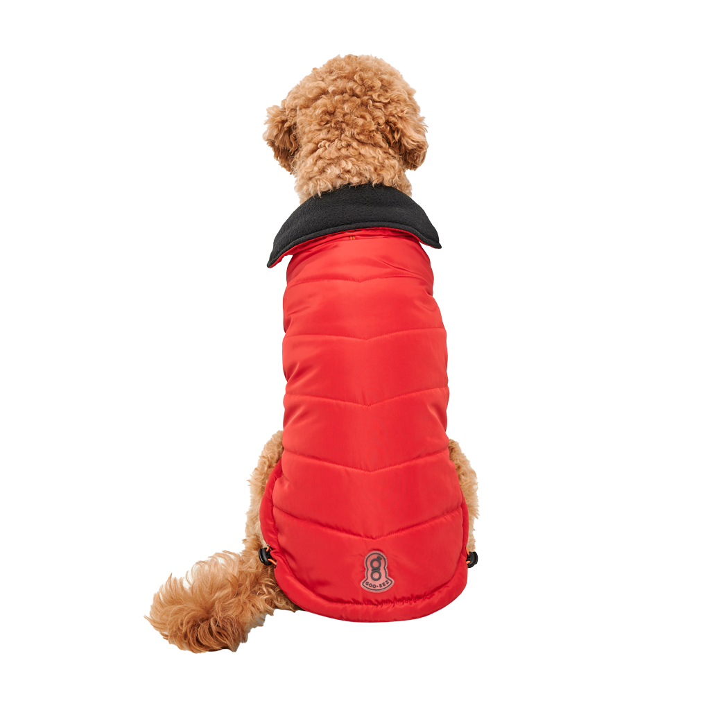 Goo-eez Mock Neck Signature Wrap Jacket L Red/Black