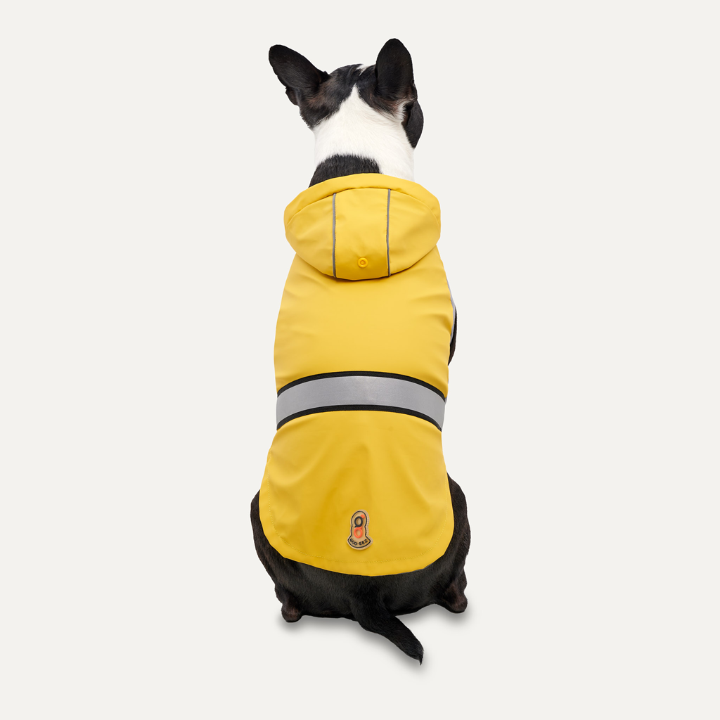 Goo-eez Reflective Hooded Raincoat M Yellow/Grey