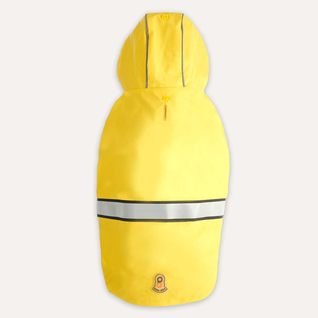Goo-eez Reflective Hooded Raincoat M Yellow/Grey