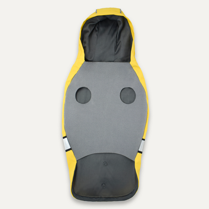 Goo-eez Reflective Hooded Raincoat M Yellow/Grey