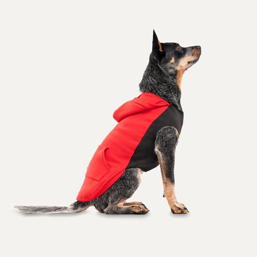 Sweat polaire Goo-eez Kangaroo pour chien – rouge et noir