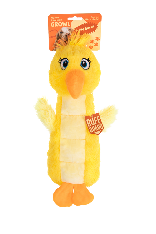 Growl Belly Burdz Sunny – Canari en peluche pour chien