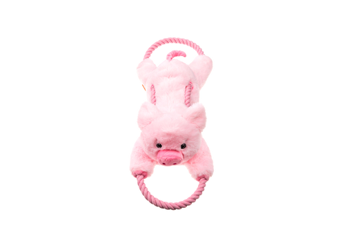 Growl Haystackerz Puddles – Cochon en peluche avec corde