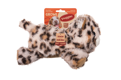 Growl Snugglez Larry – Léopard en peluche pour chien
