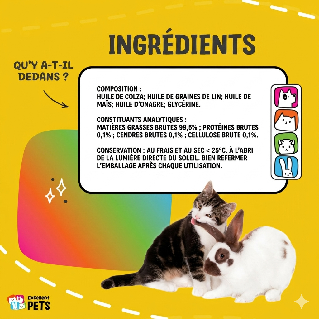 Huile oméga Excellent Pets Omega Boost Excellent Pets