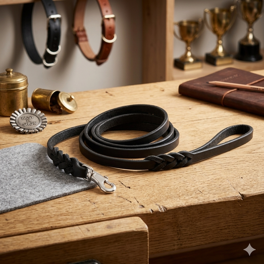 Spotted! Pro – Laisse d’Exposition en Cuir Haut de Gamme noir Spotted! Pro