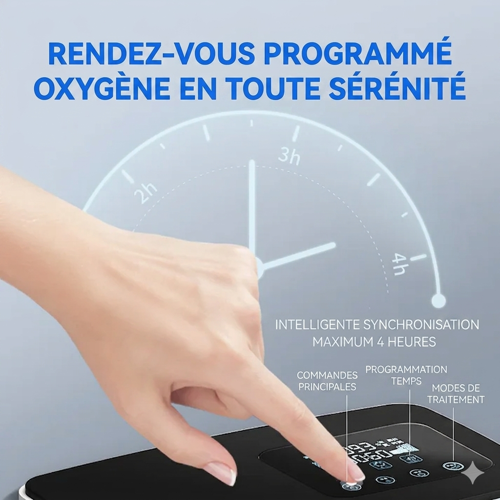 Concentrateur d'oxygène réglable de 8L Trufféo