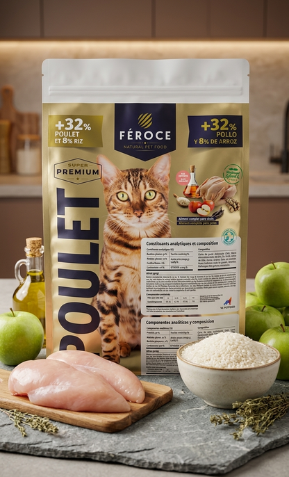 Croquettes Chat Féroce Super Premium Poulet Féroce