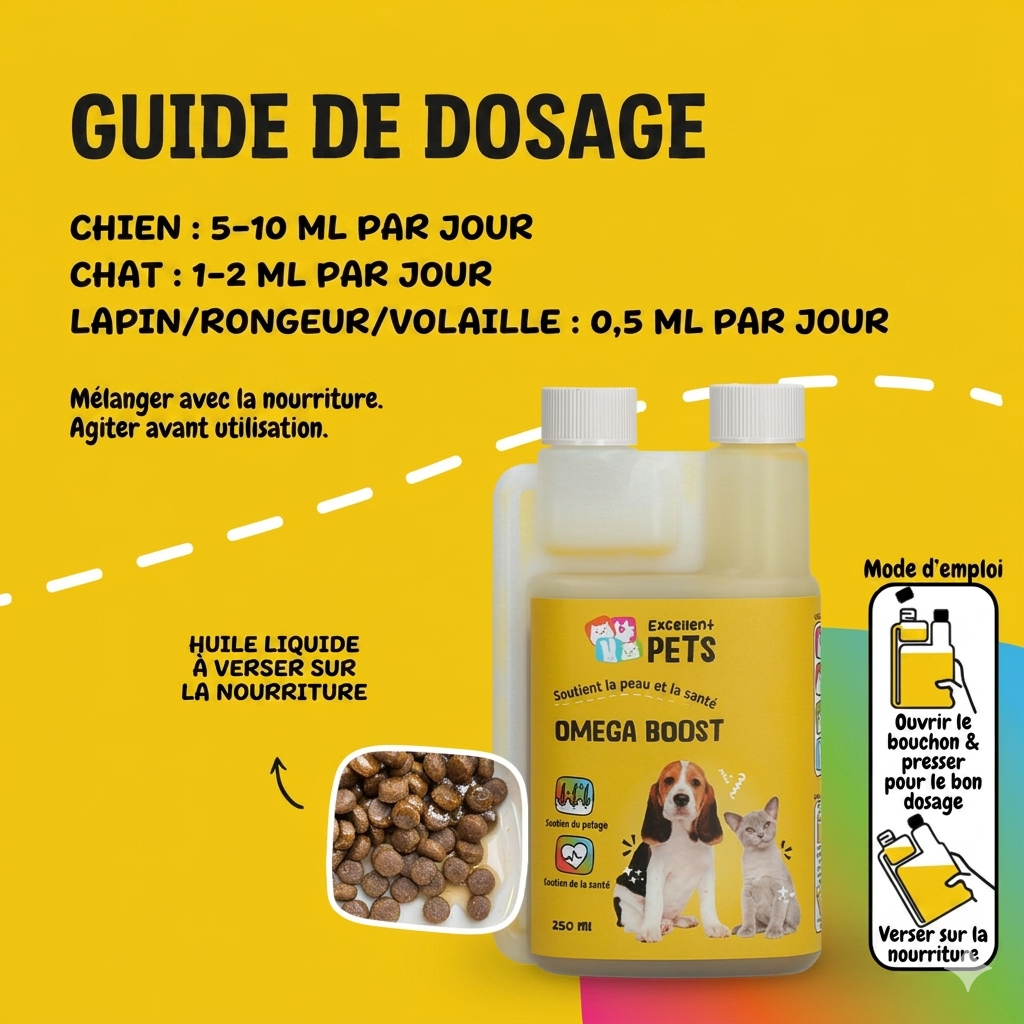 Huile oméga Excellent Pets Omega Boost Excellent Pets