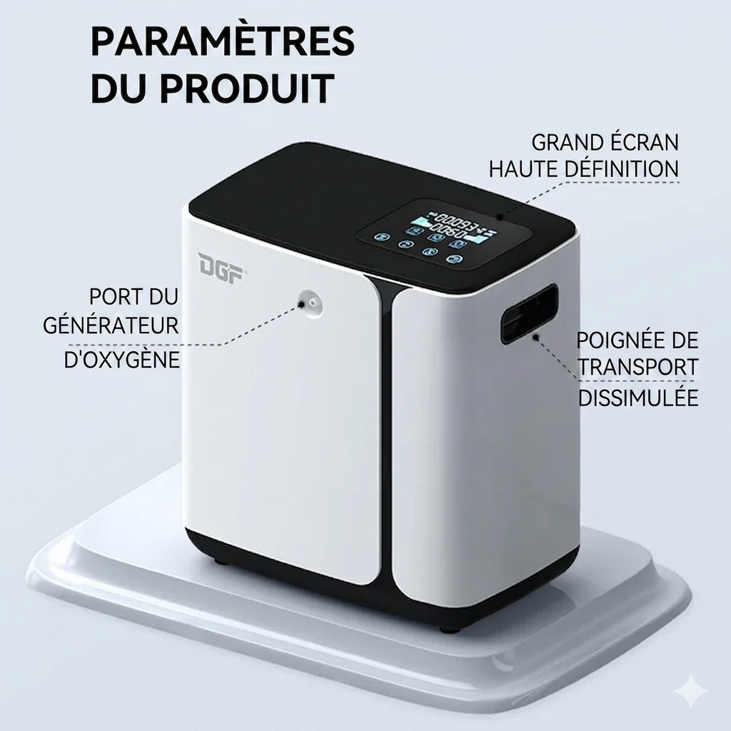 Concentrateur d'oxygène réglable de 8L Trufféo