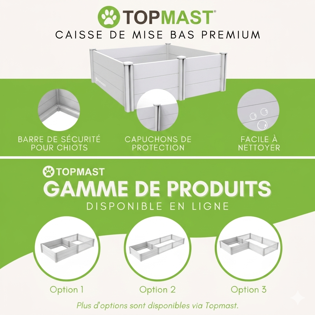 Caisse de mise bas Topmast en PVC rigide TOPMAST