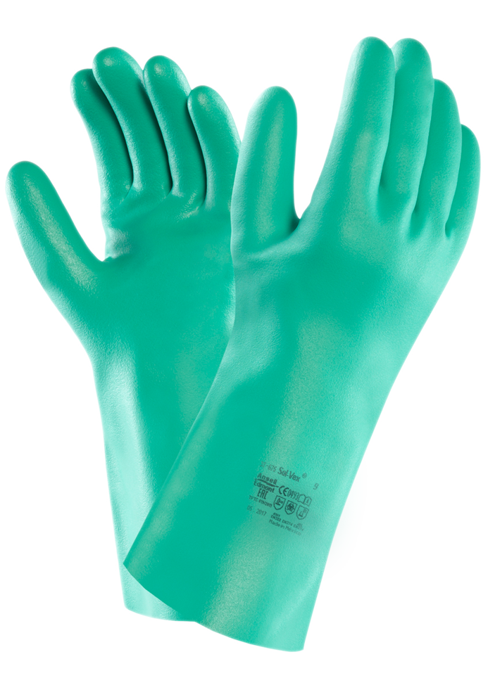 Gants Nitrile Sol-Vex – Protection Chimique, Toutes Tailles Sol-Vex
