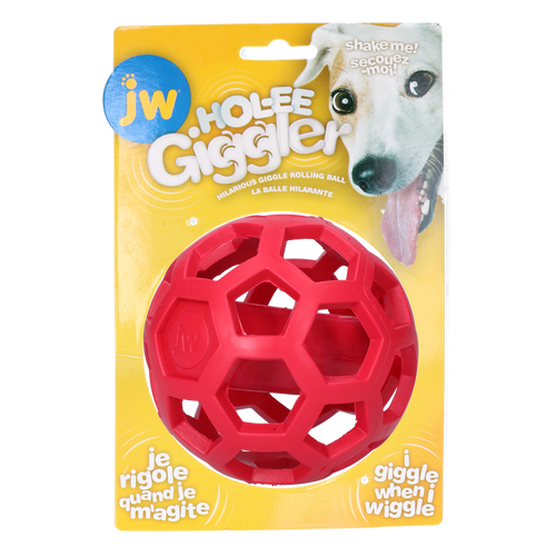 Balle sonore JW Hol-ee Giggler — 11,5 cm, sans pile
