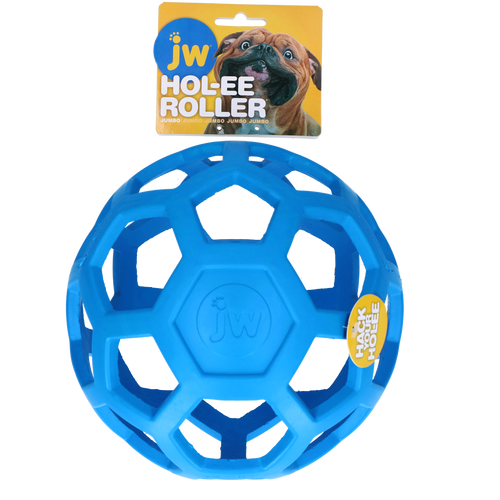 Hol-ee Roller – Balle Interactive en Caoutchouc pour Chien Bleu