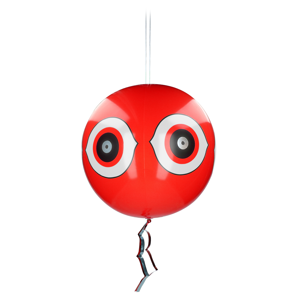 Ballon épouvantail rouge