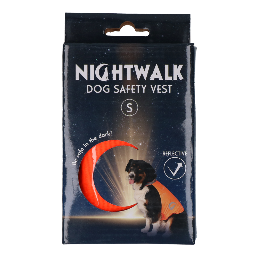 Gilet de sécurité réfléchissant Nightwalk orange pour chien
