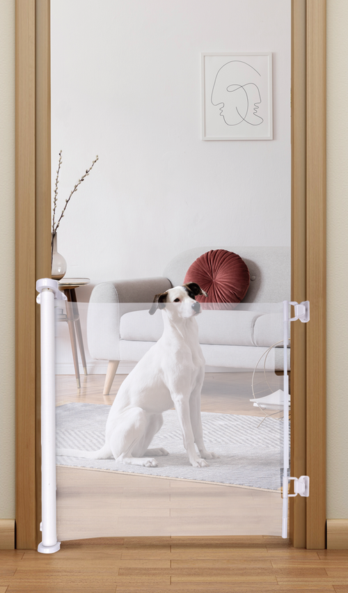 Barrière enroulable Pawise Dog Fence pour chien – 86 x 160 cm