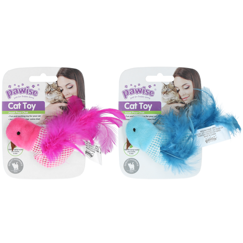 Pawise – Oiseau doux avec cataire et plumes pour chat