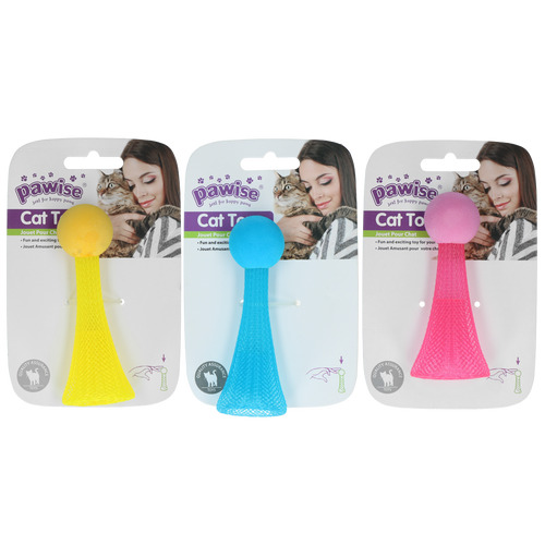 Pawise – Jouet lumineux rebondissant pour chat – 10 cm