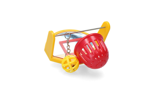 Pawise – Mini panier de basket avec miroir pour perruche 10 cm