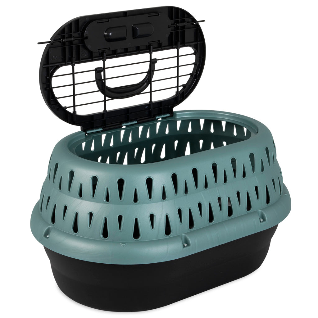 Petmate Top Load Cat Kennel Pearl Green Frost