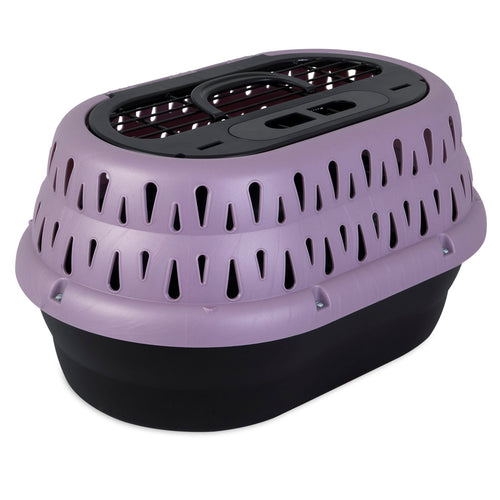 Petmate Top Load - Cage de transport violette avec ouverture supérieure pour chats