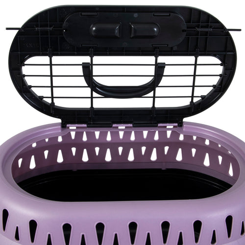Petmate Top Load - Cage de transport violette avec ouverture supérieure pour chats