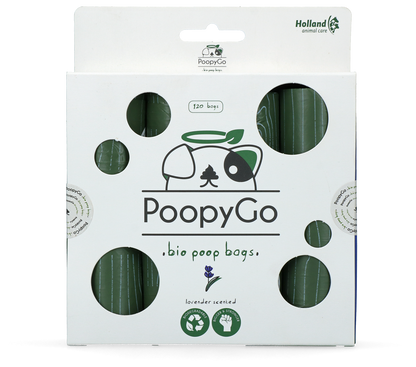 PoopyGo Eco friendly 120 pcs (8x15 bags) Lavender scented