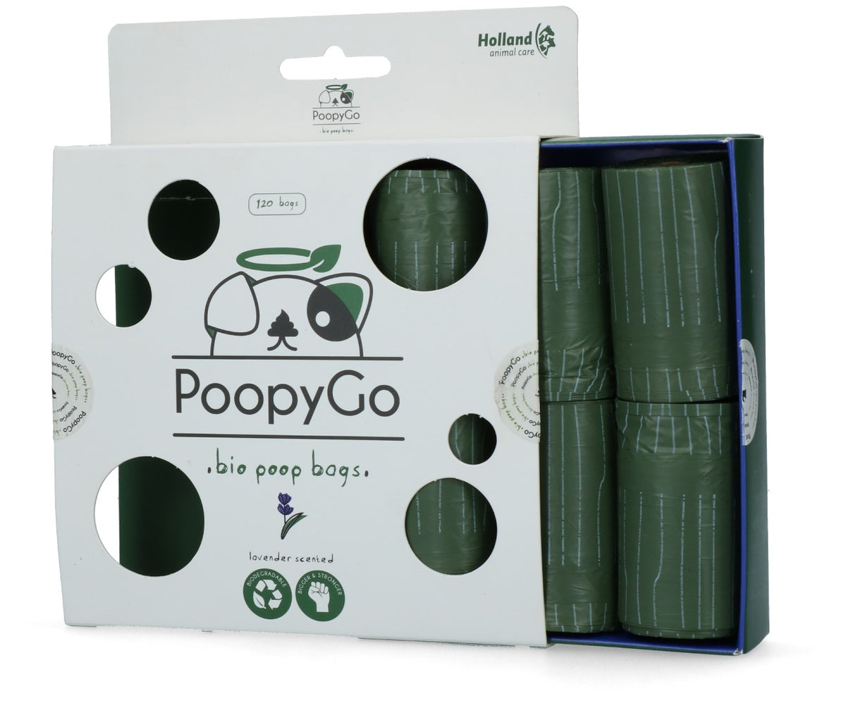 PoopyGo Eco friendly 120 pcs (8x15 bags) Lavender scented