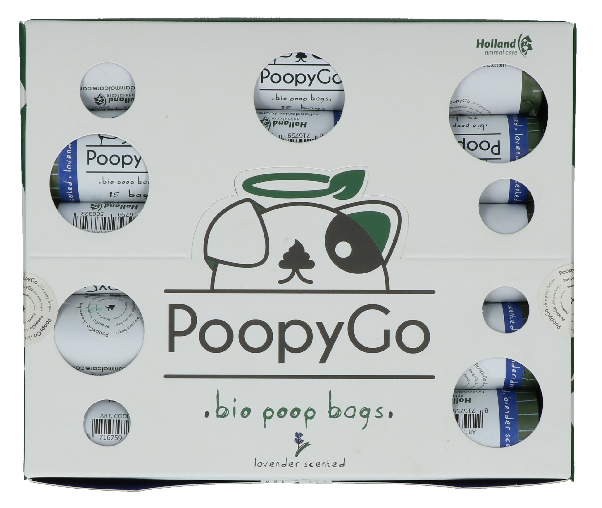 PoopyGo Eco friendly single roll lavender scented