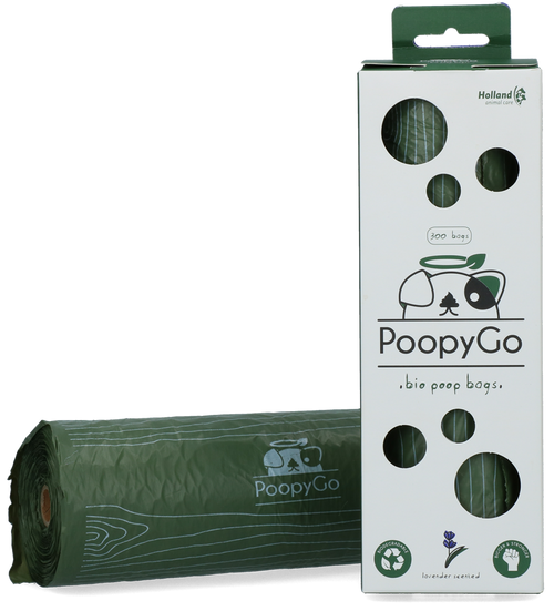 Sacs à déjections biodégradables PoopyGo — Lavande (300 pcs)