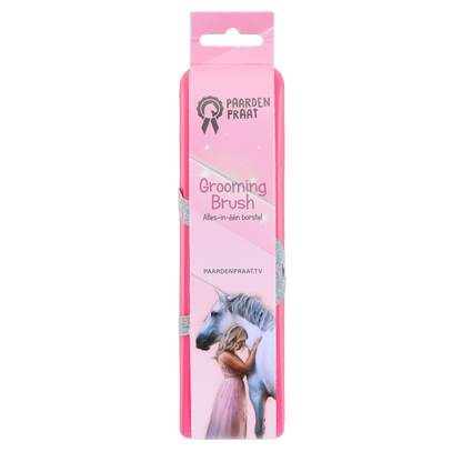Paardenpraat Grooming Brush Pink M