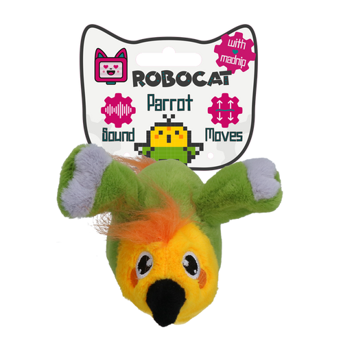 Robocat Parrot – Perroquet interactif rechargeable pour chat
