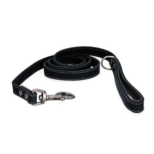 Spotted! Pro – Laisse pour Chien en Cuir Premium 1,8 × 130 cm Noir