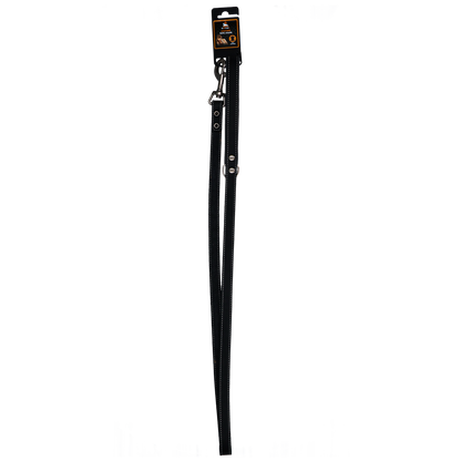 Spotted! Pro Leather Dog Leash Black