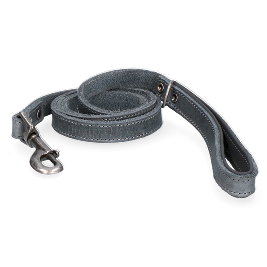 Spotted! Pro Leather Dog Leash Grey
