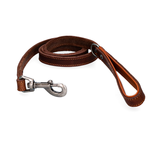 Spotted! Pro – Laisse pour Chien en Cuir Premium 1,8 × 130 cm Marron