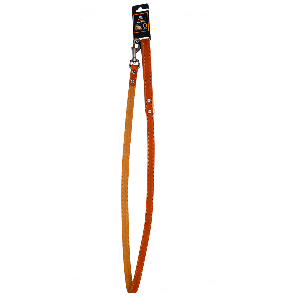 Spotted! Pro Leather Dog Leash Cognac