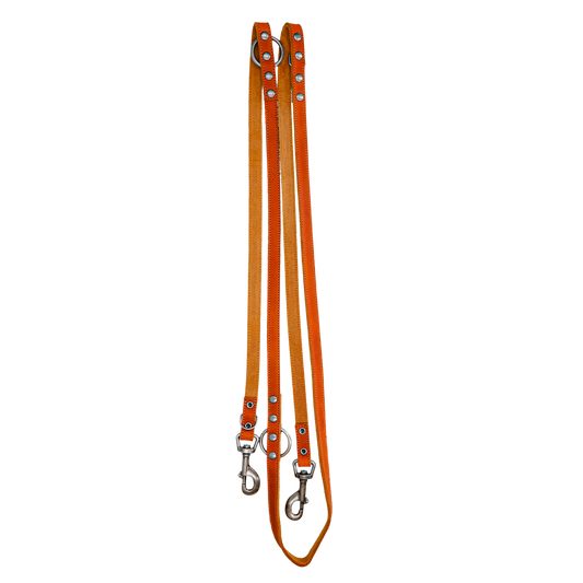 Spotted! Pro Leather Training Leash Cognac 2 x 250 cm
